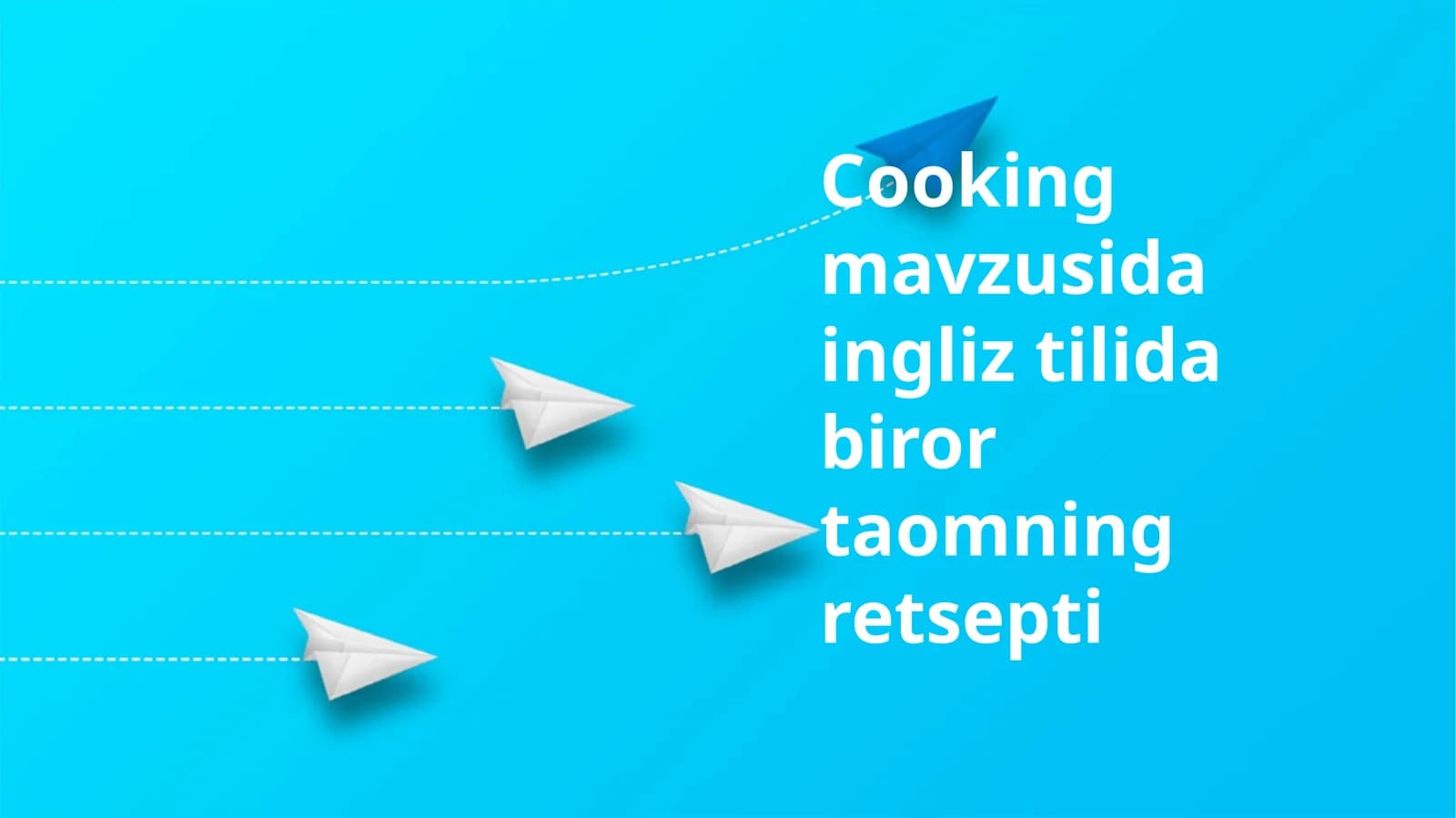 Cooking mavzusida ingliz tilida birorta ommning retsepti