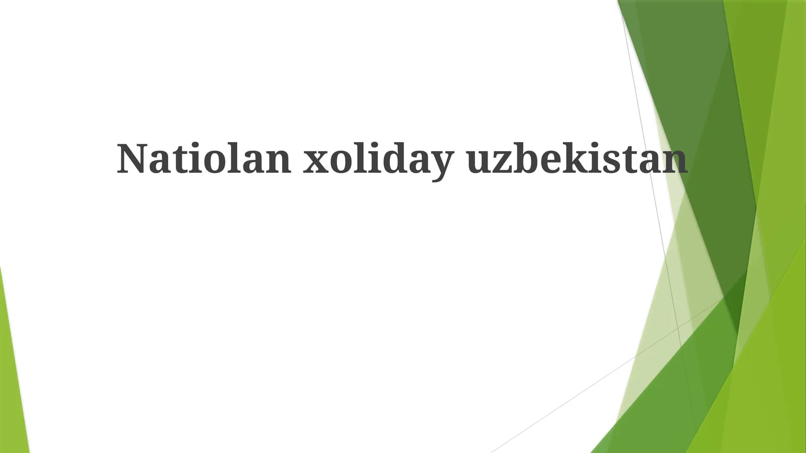 Modern Uzbekistan: National Identity and Unity
