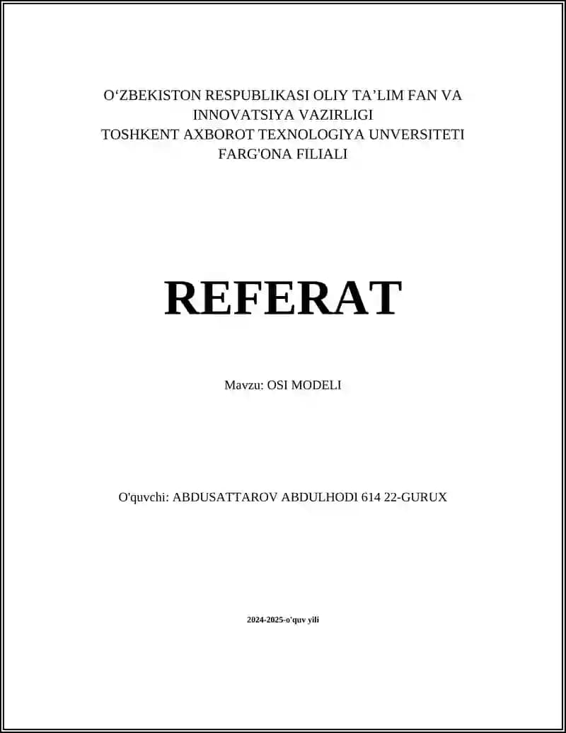 OSI MODELI