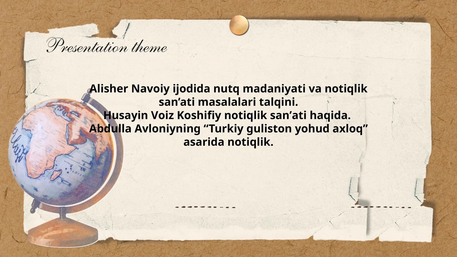 Husayn Vaiz Koshifiy notiq san'ati haqida