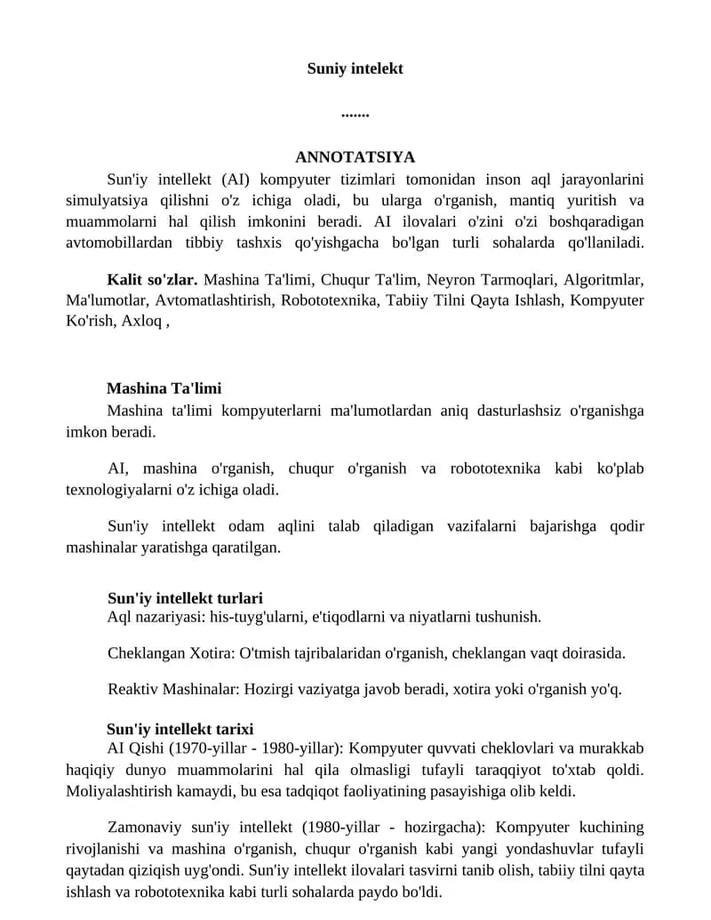 Sun'iy intellekt