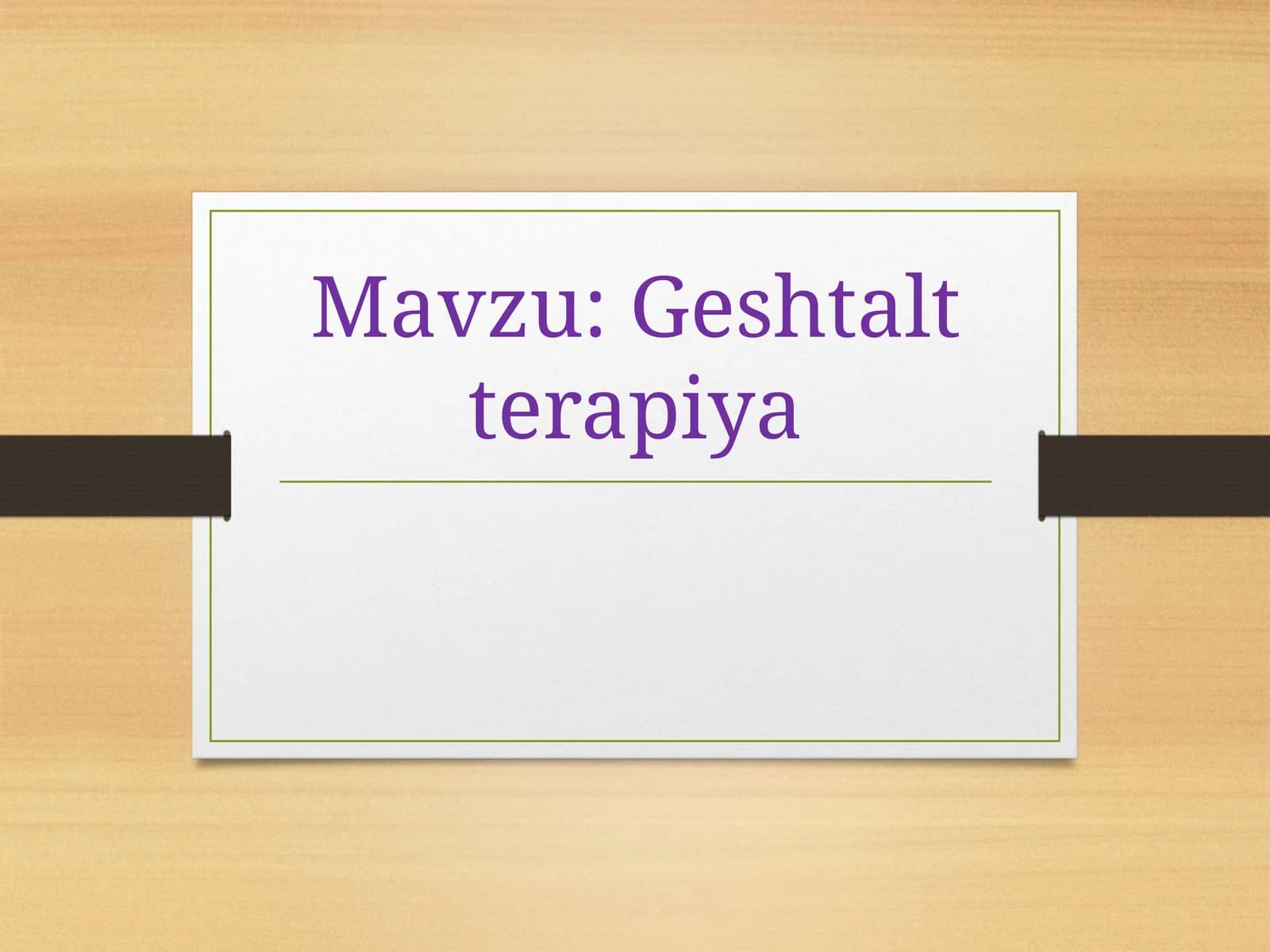 Geshtalt terapiya