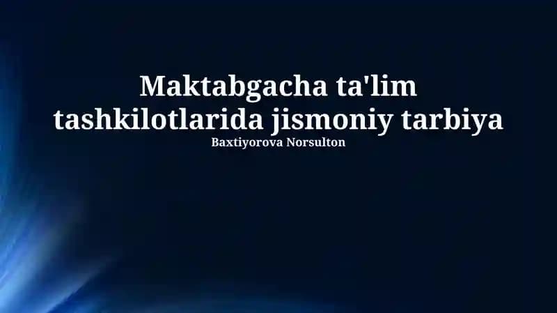 Jismoniy tarbiya