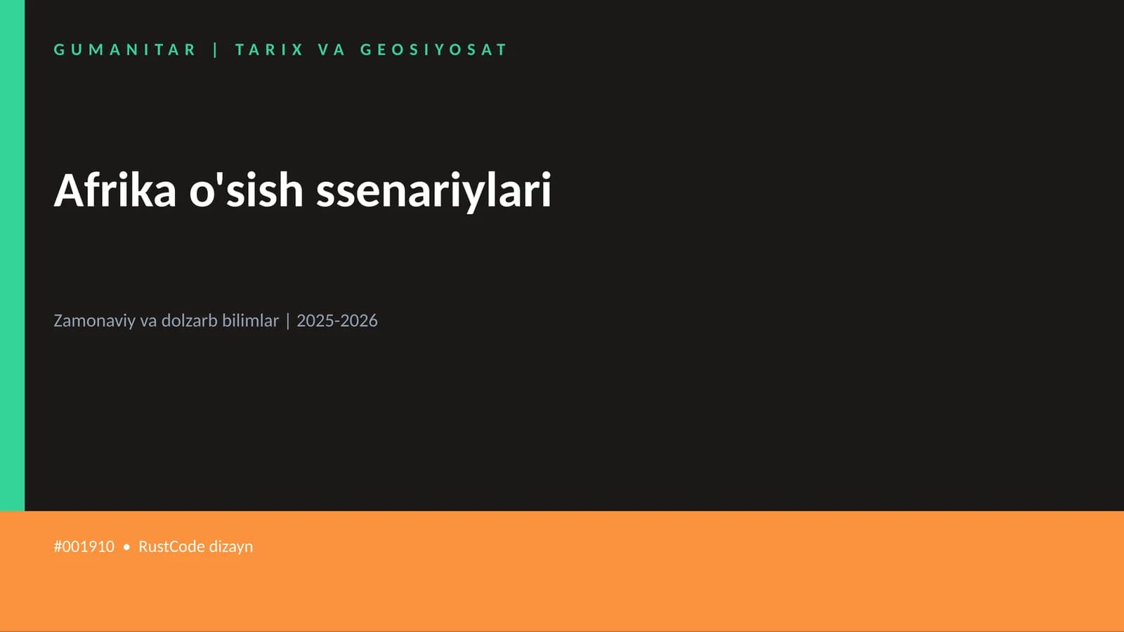 Afrika o'sish ssenariylari