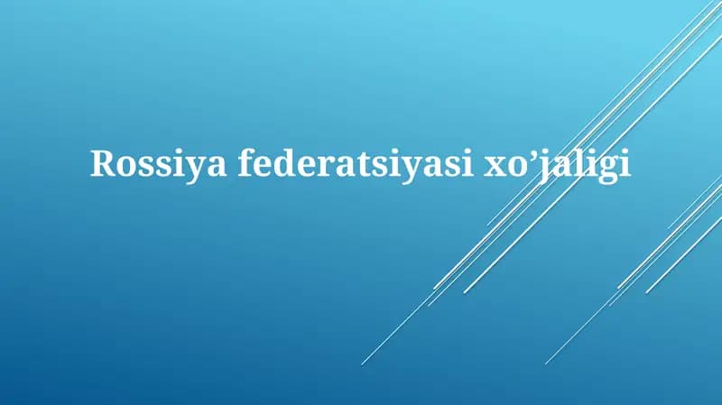 Rossiya Federatsiyasi iqtisodiyoti