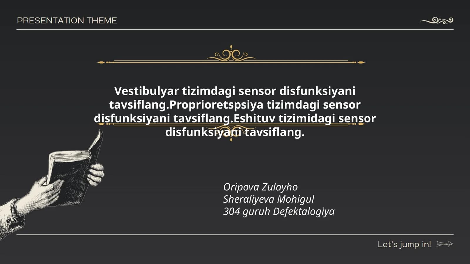 Tavsif: sensor disfunksiyasi