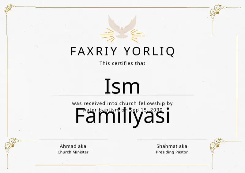 Faxriy yorliq shablon PowerPoint