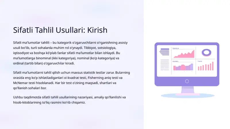 sifatli taxlil usullari