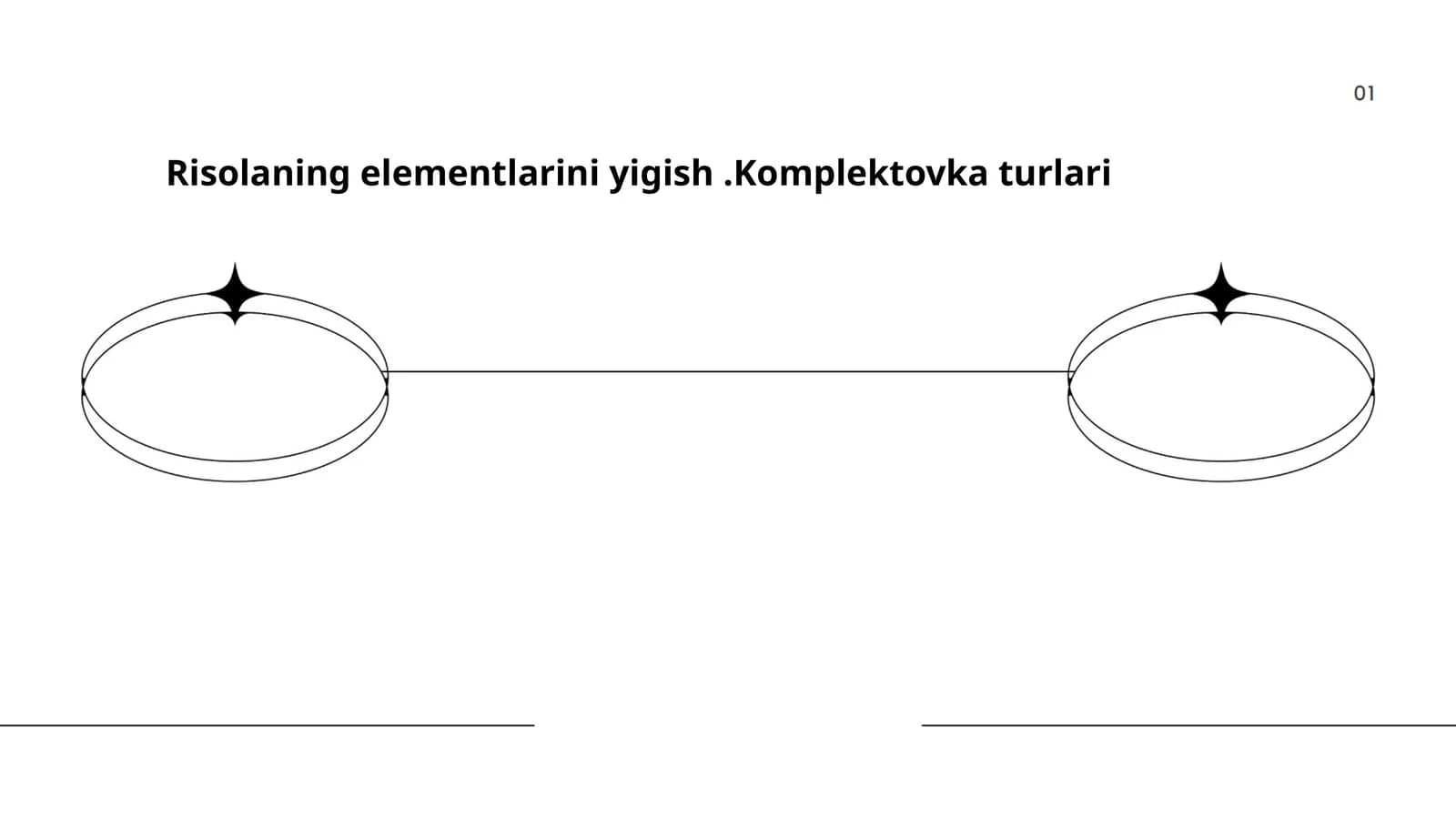 Risolaning elementlarini yig'ish.Komplektovka turlari
