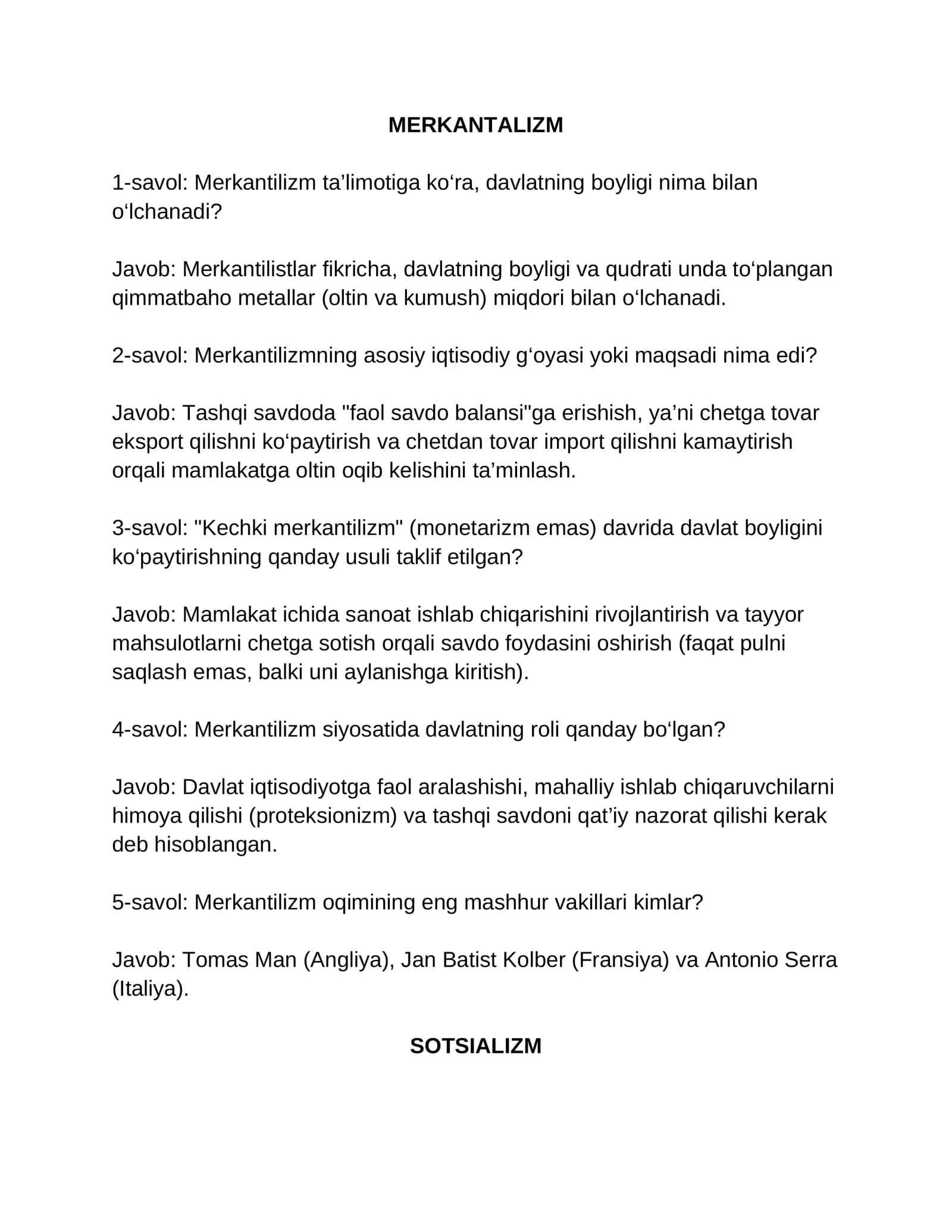 MERKANTALIZM