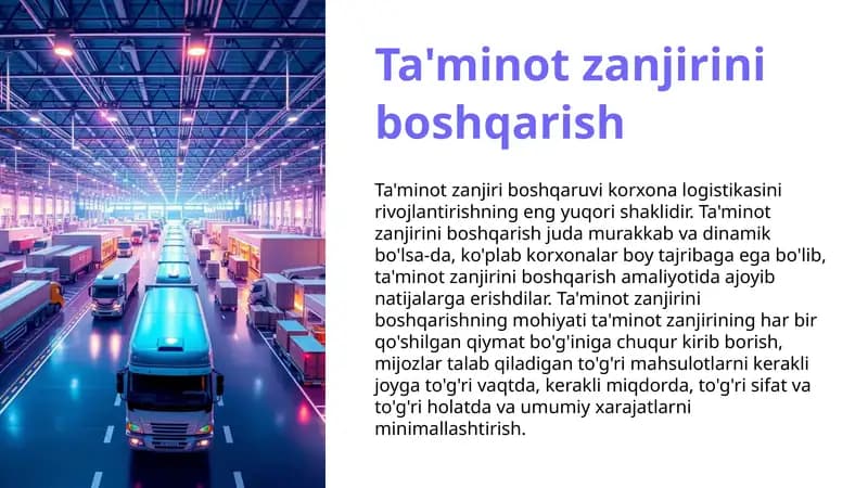 Ta'minot zanjirini boshqarish
