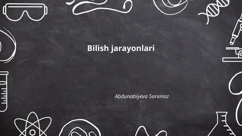 Bilish jarayonlari