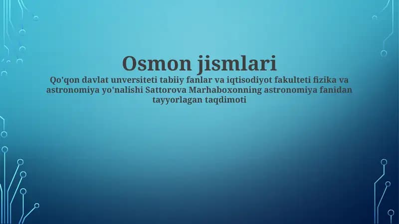 Osmon jismlari