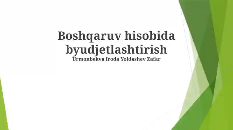 Byudjetlashtirish