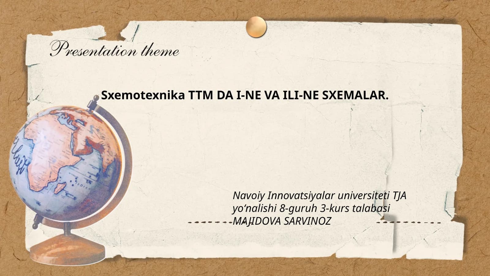 Sxemotexnika TTM DA I-NE VA ILI-NE SXEMALAR