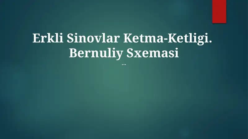 Erkli Sinovlar Ketma-Ketligi