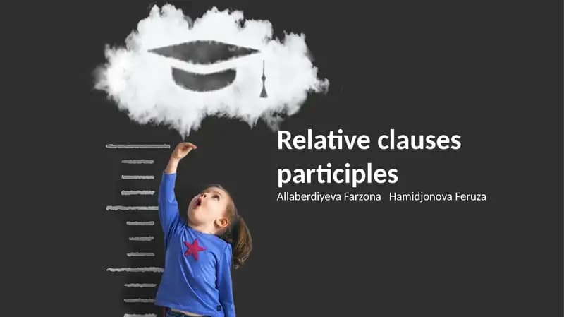 Relative clauses participles