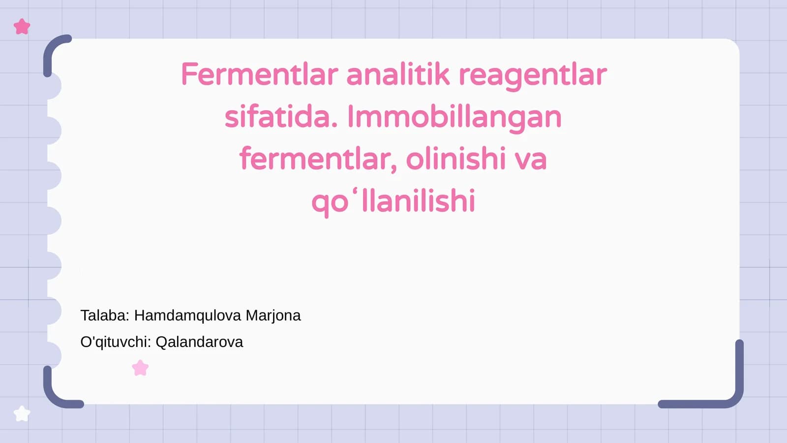 Fermentlar analitik reagentlar sifatida