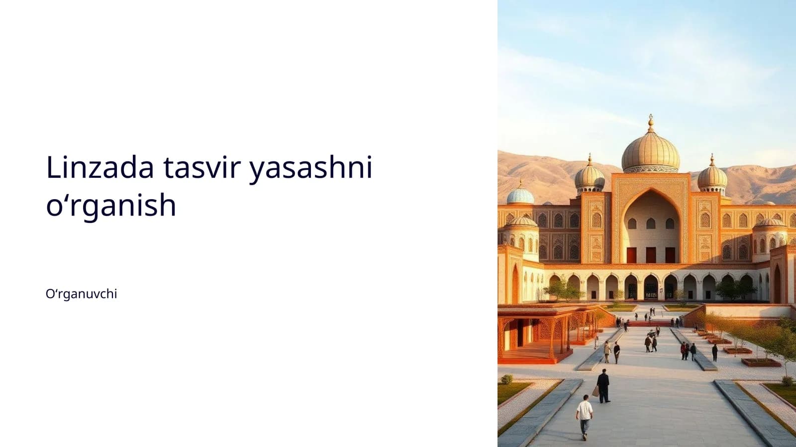 Linzada tasvir yasashni oʻrganish