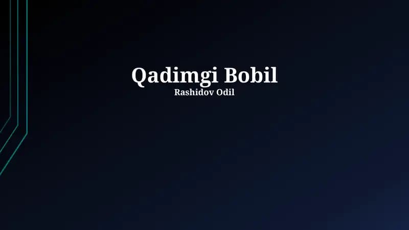 Bobil tarixi va rivojlanishi