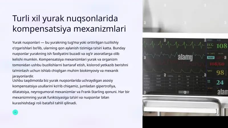 Yurak nuqsonlari va ularning kompensatsiya mexanizmlari