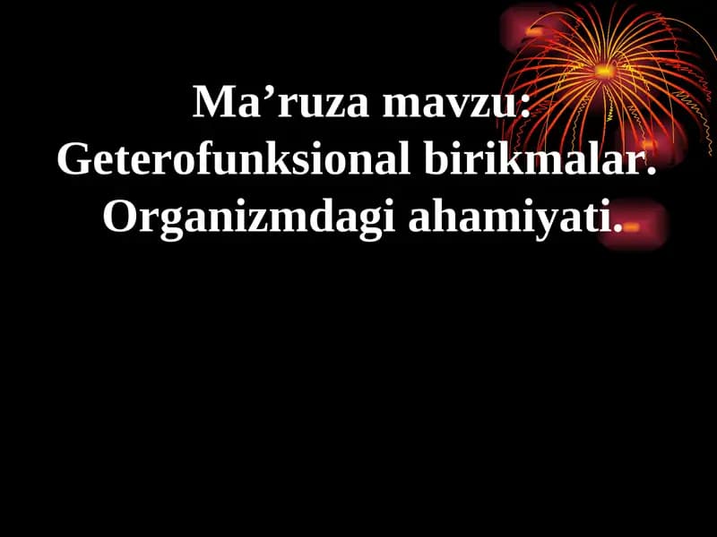 Geterofunksional birikmalar