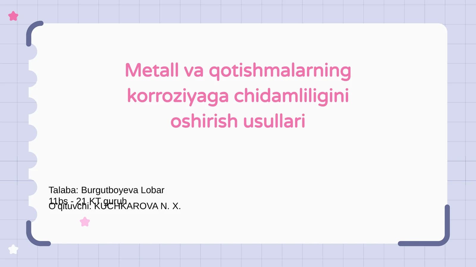 Metall va qotishmalarning korroziyaga chidamliligini oshirish usullari