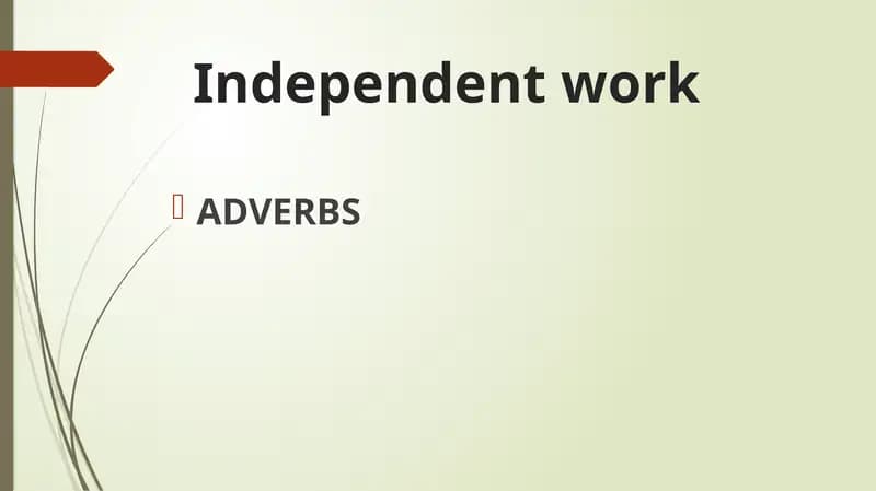 ADVERBS