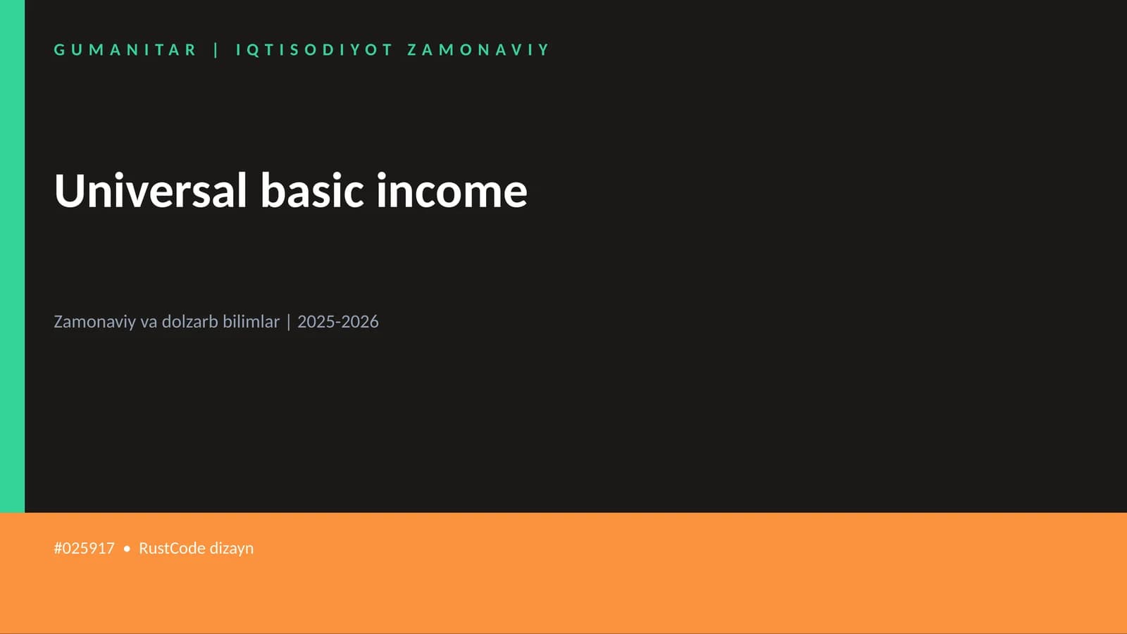 Universal basic income