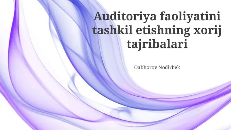 Chet el tajribalari: Tomoshabinlar bilan ishlash