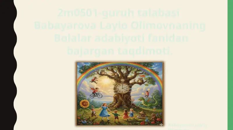 Bolalar adabiyotifanidan bajargan taqdimot