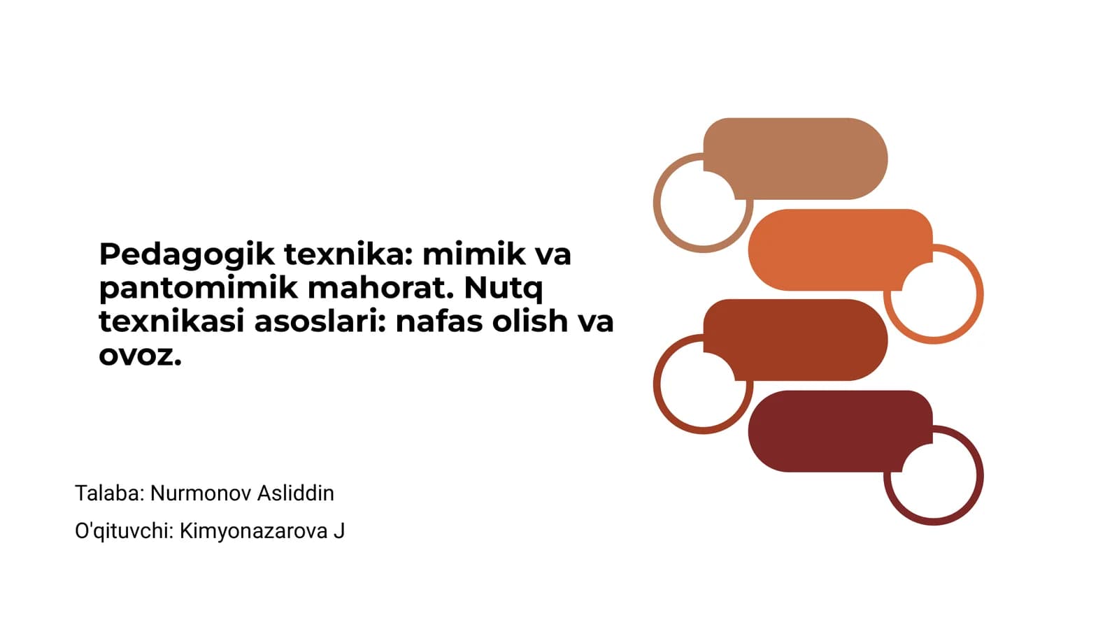 Pedagogik texnika: Mimik va pantomimik mahorat