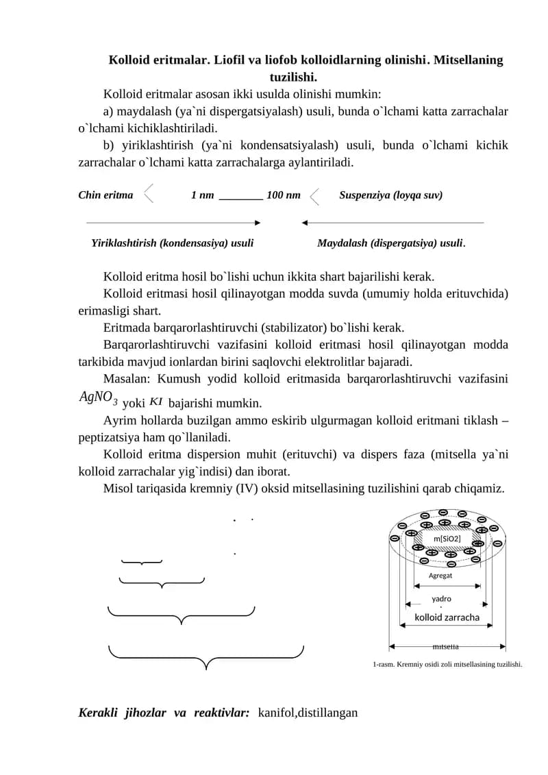 Kolloid Eritmalar