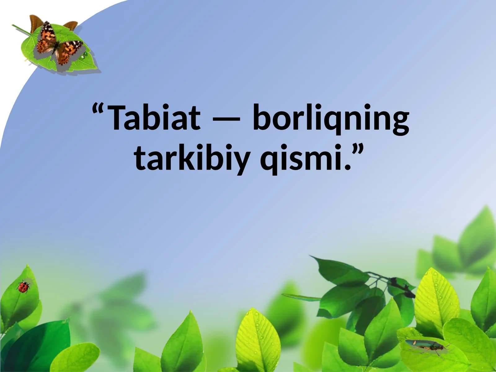 Tabiat — borliqning tarkibiy qismi