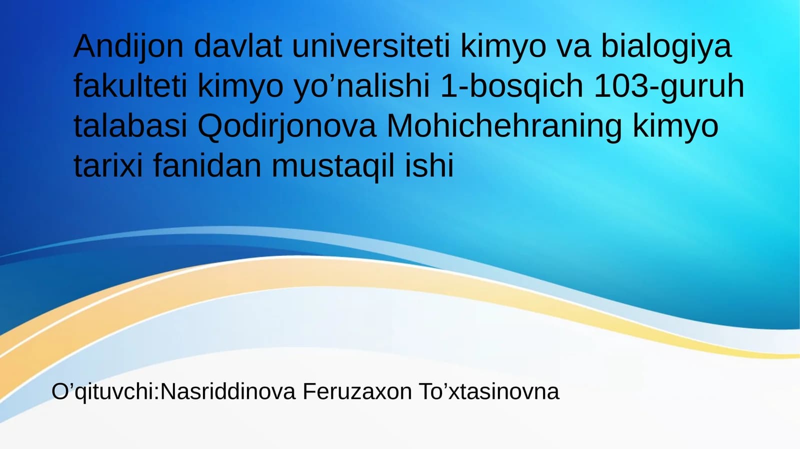 Mavzu: Dastlabki kimyoda atom element tushunchalari
