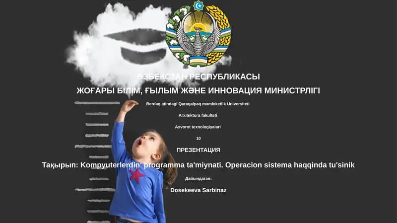 Kompyuterlerdin' programma ta'miynati. Operacion sistema
