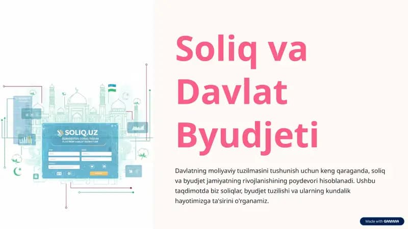 Soliq va Davlat Byudjeti