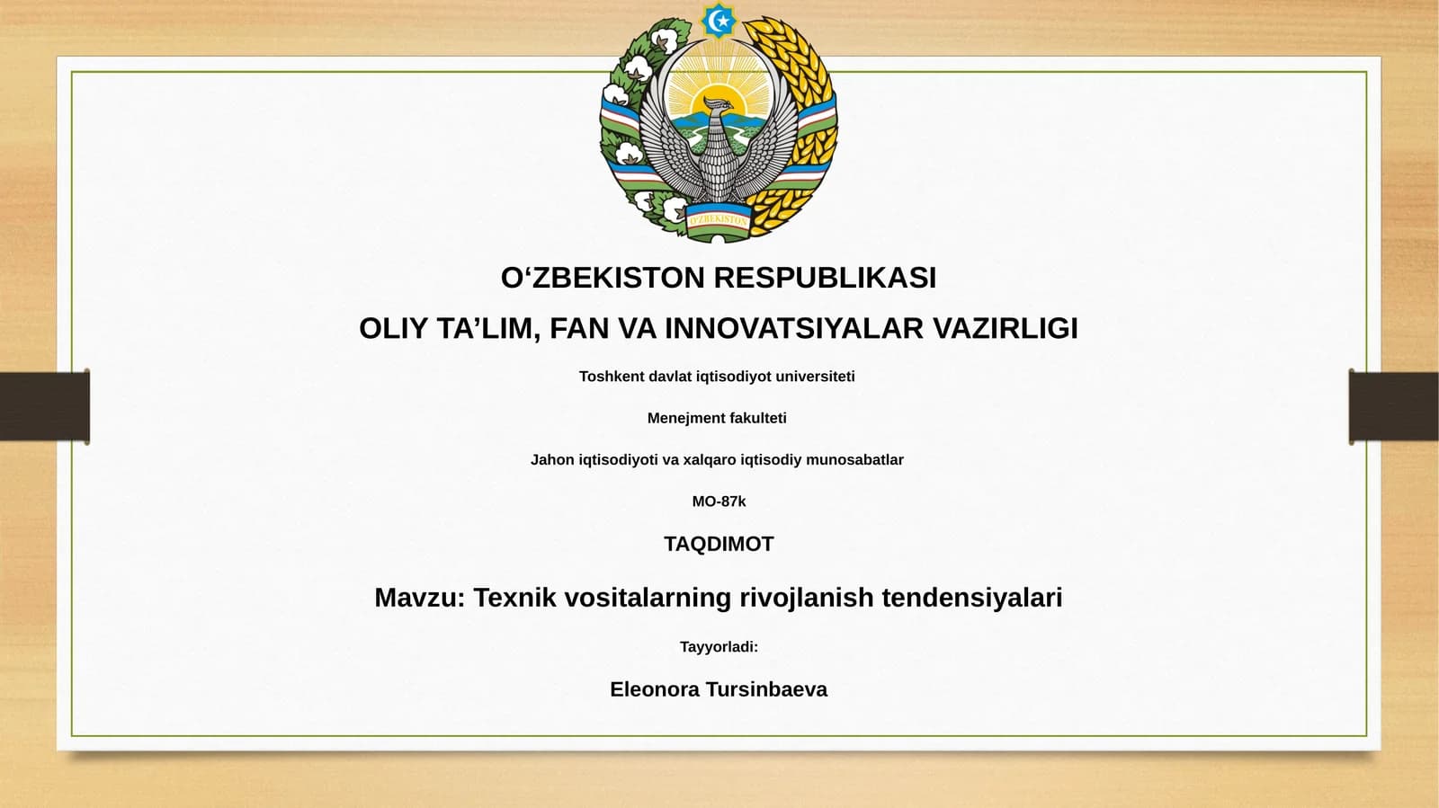 Texnik vositalarning rivojlanish tendensiyalari