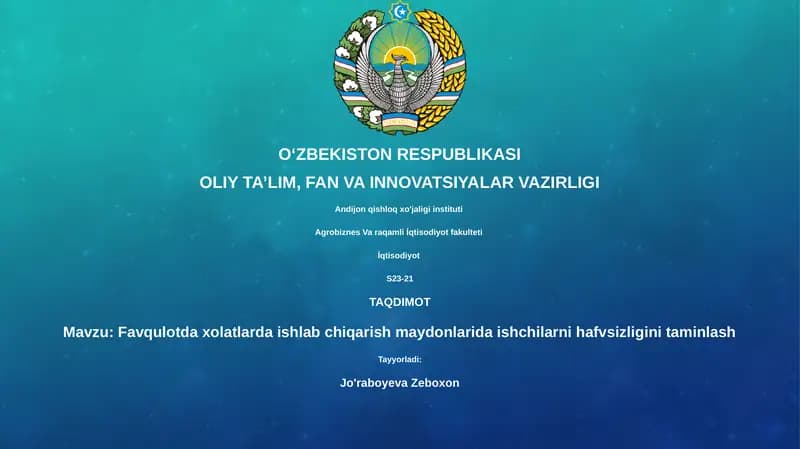 Xavf-xatarni baholash va oldini olish