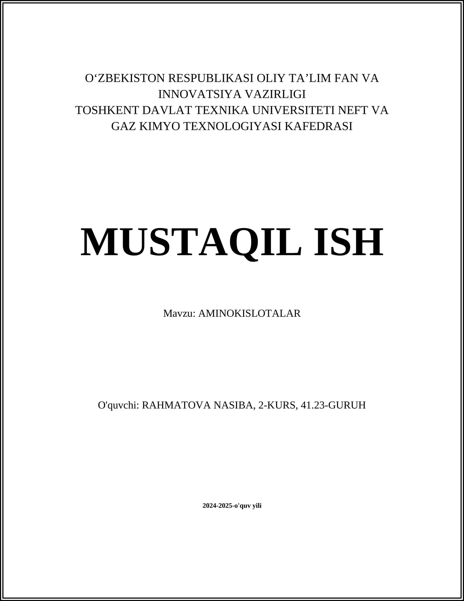 AMINOKISLOTALAR