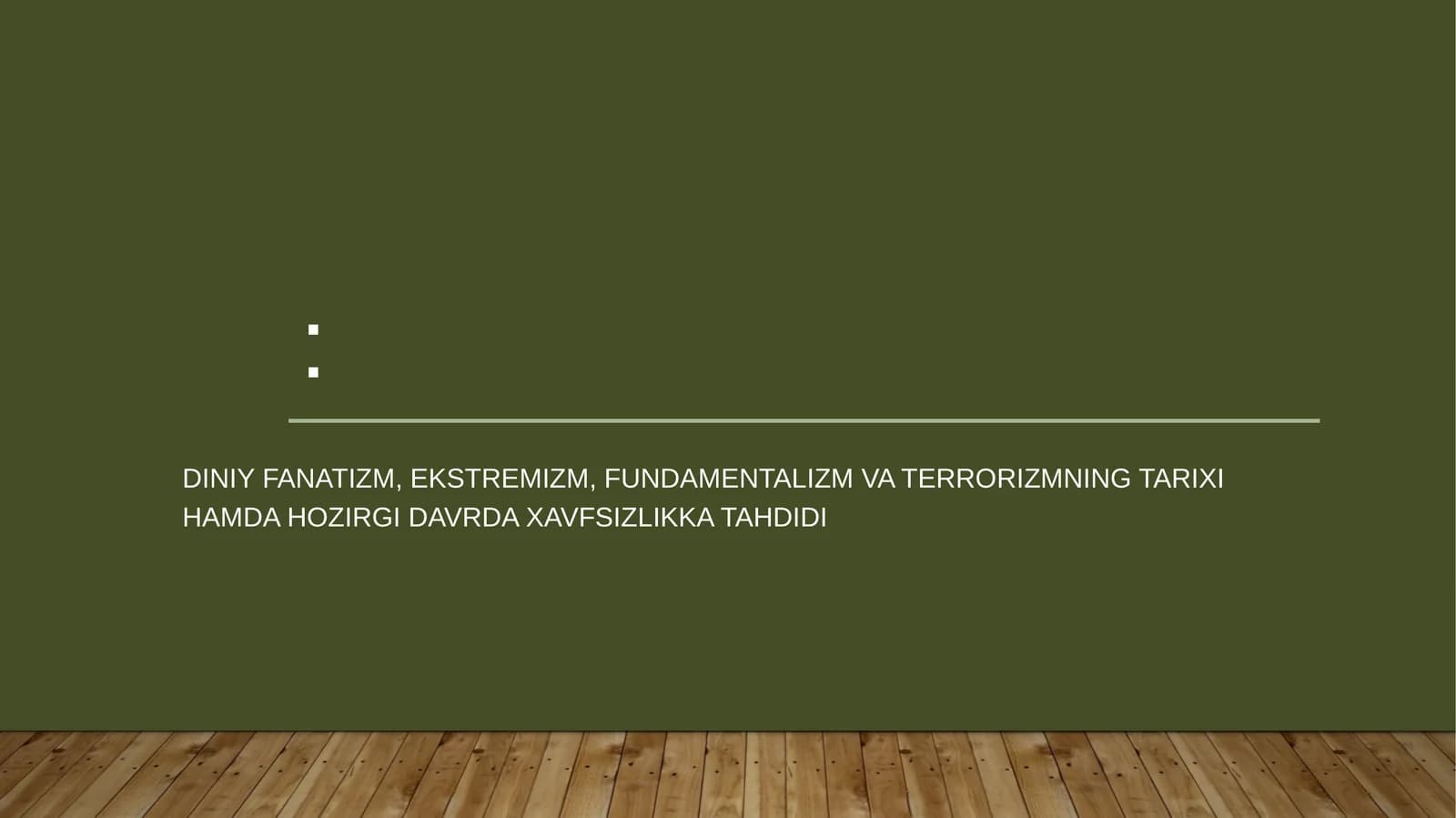 Din fanatizmi, ekstremizm, fundamentalizm va terrorizmning tarixi