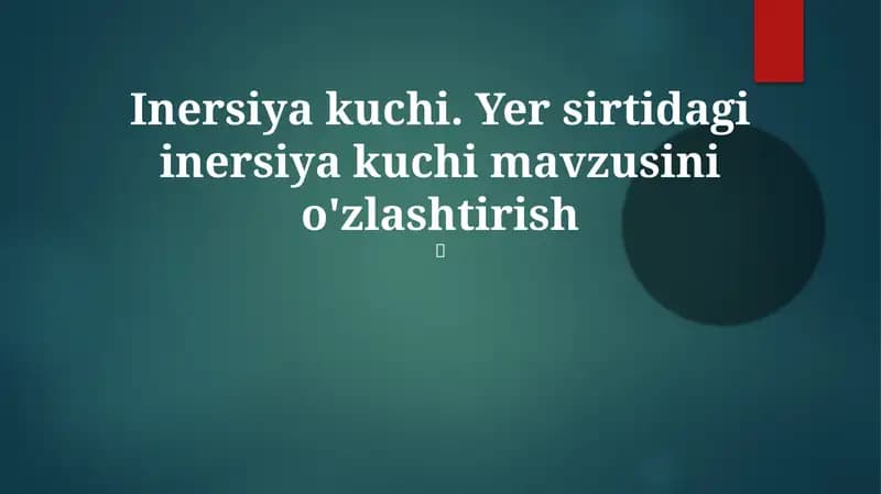 Inertsiya kuchi
