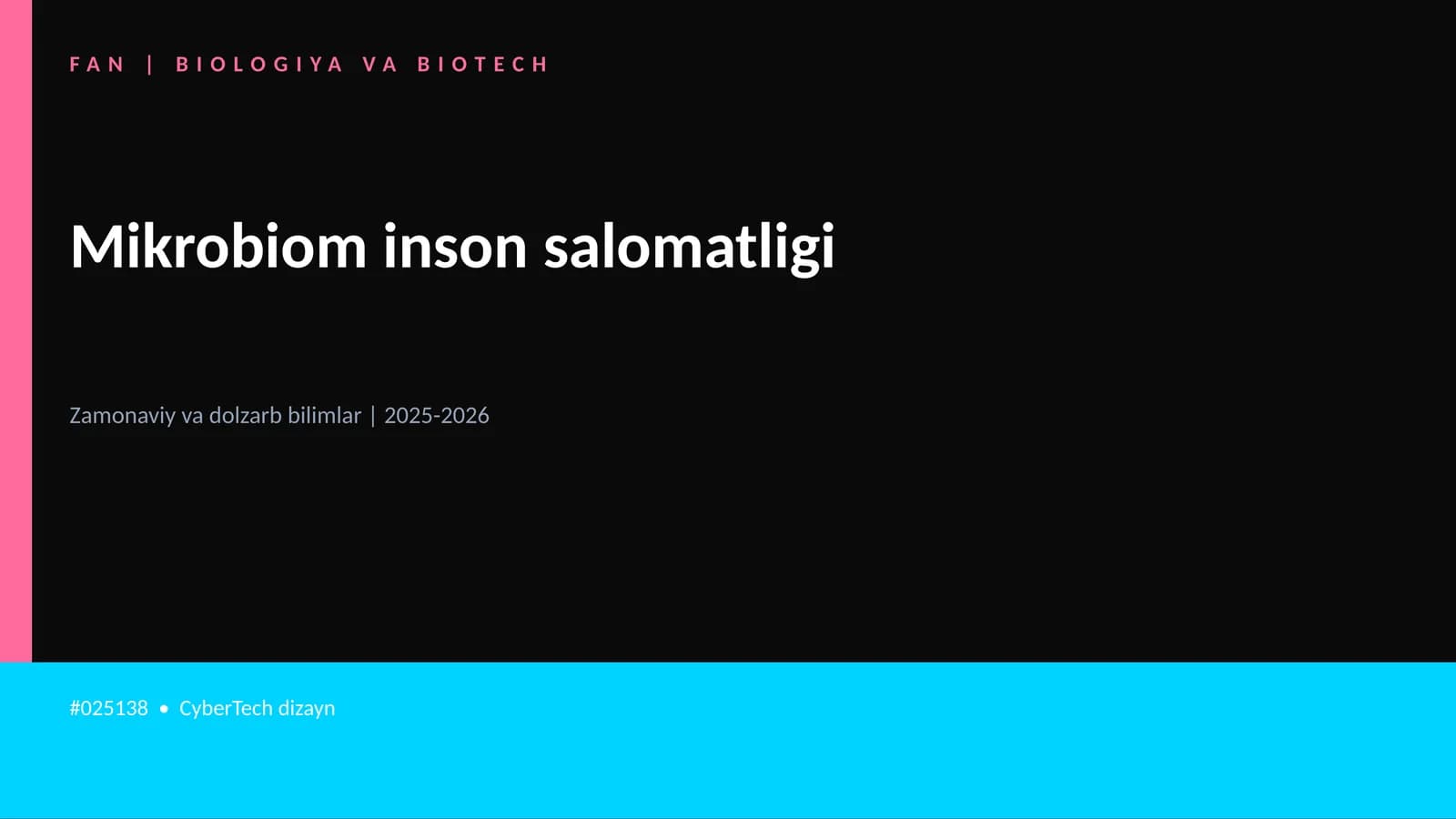 Mikrobiom inson salomatligi