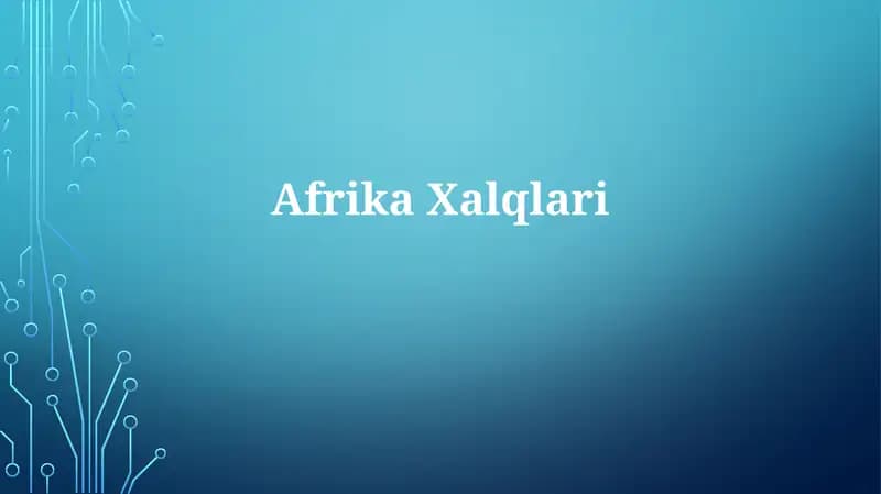 AfrikaXalqlari