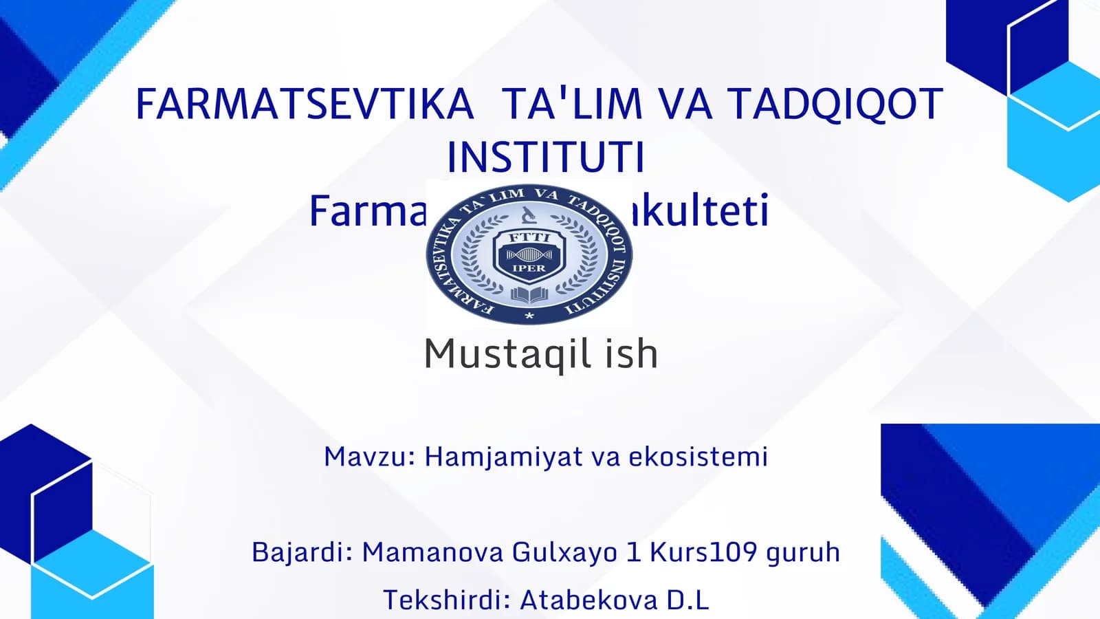 Farmatsevtikata'l im va tadqiqot instituti