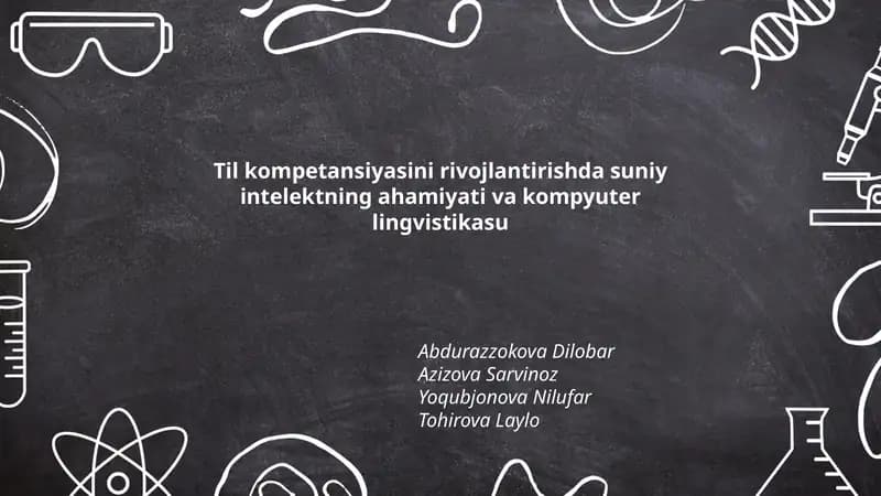 Suniy intelekt yordamida til kompetensiyasini baholash tizimlari