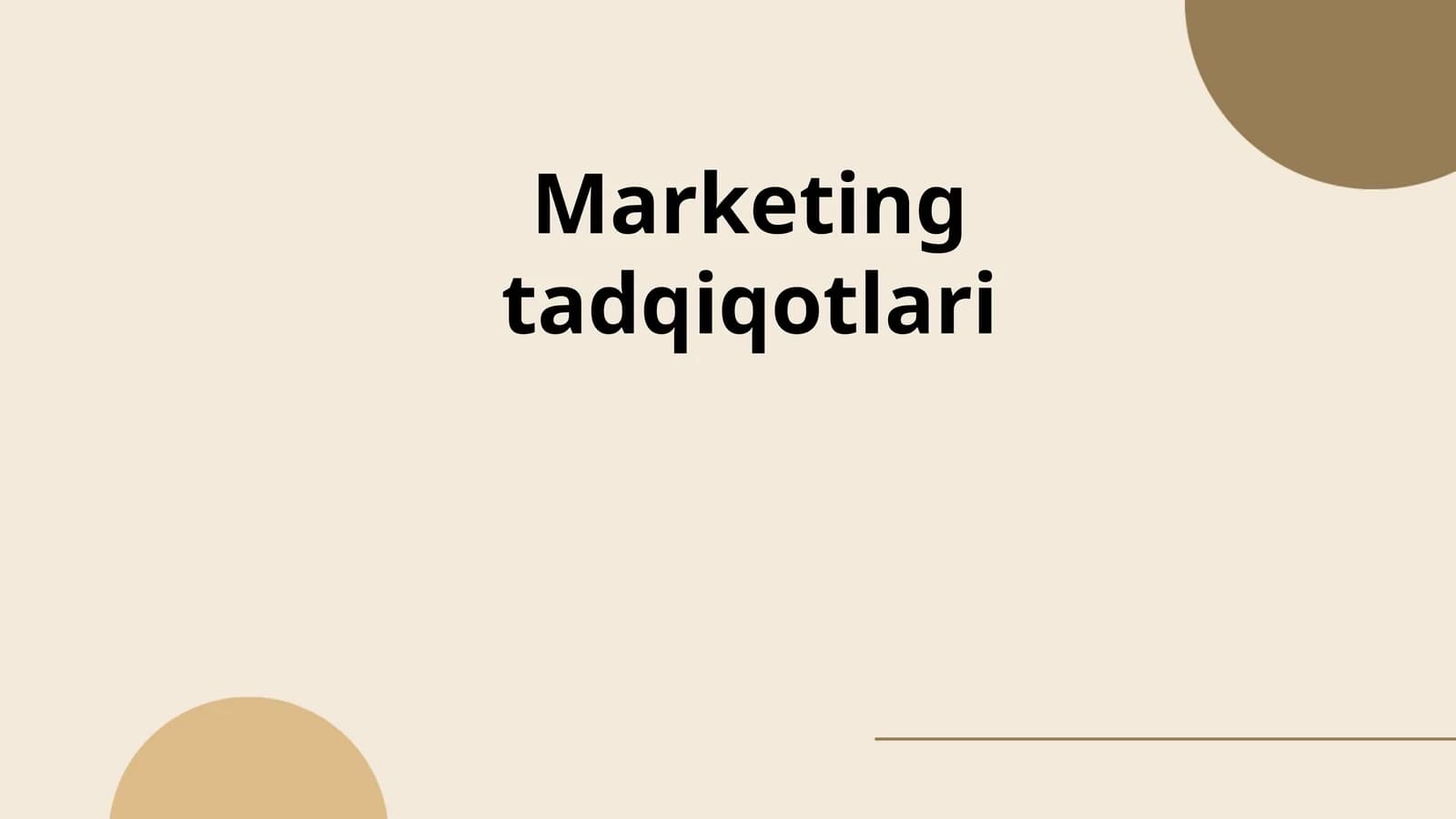 Marketing tadqiqotlari haqida tushuncha uning turlari va usullari