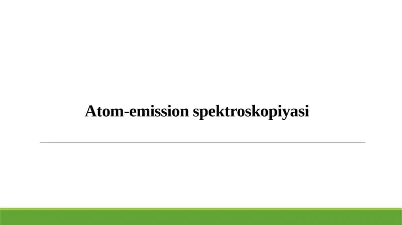 Atom-emission spektroskopiya