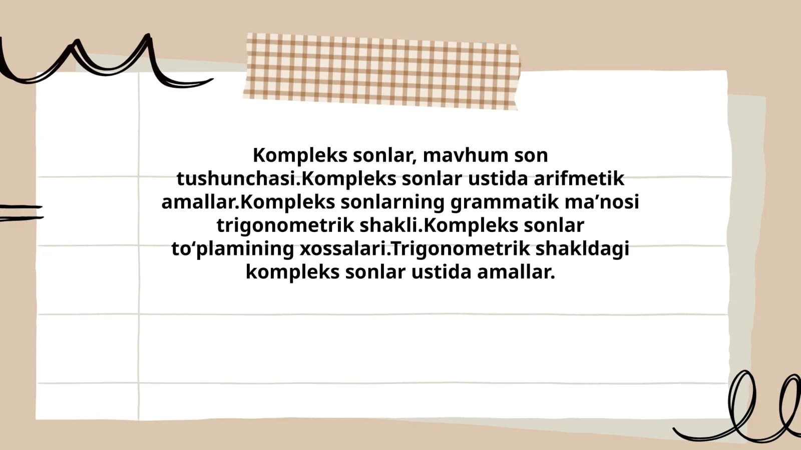 Kompleks sonlar