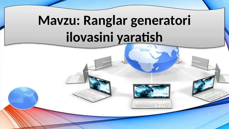 Ranglar generatori ilovasini yaratish